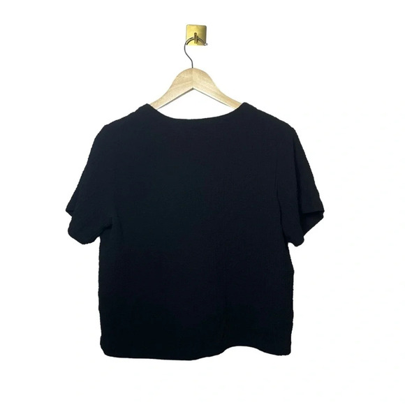 Orvis Women’s Textured Button-Down Short Sleeve Blouse in Black Size M - Picture 12 of 12